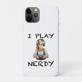 Ik speel nerdy gamer meisje iPhone 11 pro hoesje