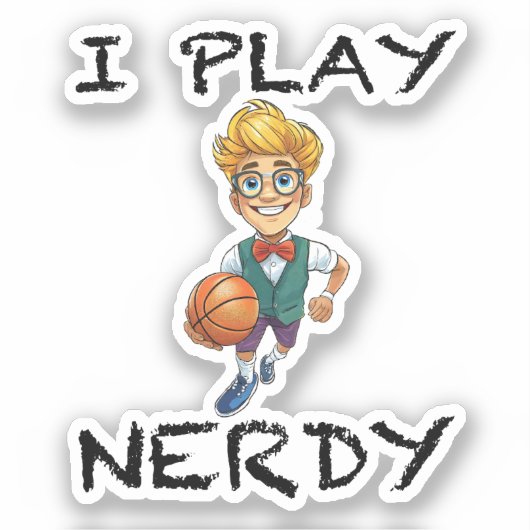 Ik speel Nerdy Sticker (Voorkant)