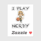Ik speel Nerdy Sticker (Vel)