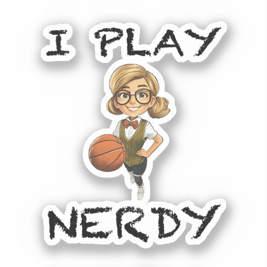 Ik speel Nerdy Sticker (Voorkant)