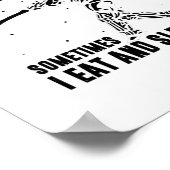 Ik speel niet altijd cricket | Cricket Player-cade Poster (Hoek)