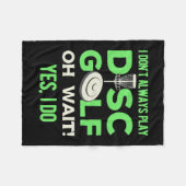 Ik speel niet altijd Disc Golf Fleece Deken (Voorkant (Horizontaal))