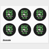 Ik speel niet altijd Disc Golf Ronde Sticker (Vel)