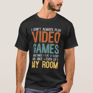 Ik speel niet altijd videogames gamer liefhebber t-shirt