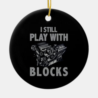 Ik speel nog steeds met racen keramisch ornament