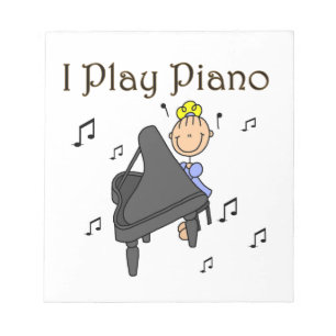 Ik Speel Piano T-shirts en Cadeaus Notitieblok