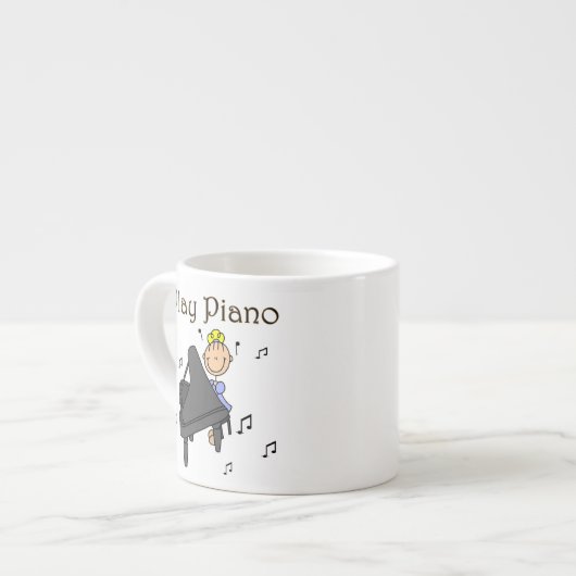 Ik speel Piano T-shirts en cadeautjes Espresso Kop (Voorkant links)