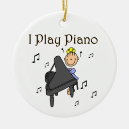 Ik speel Piano T-shirts en cadeautjes Keramisch Ornament