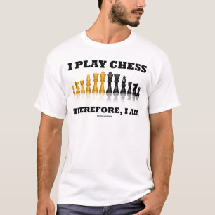 Ik speel schaak dus, ik ben (schaakset) t-shirt