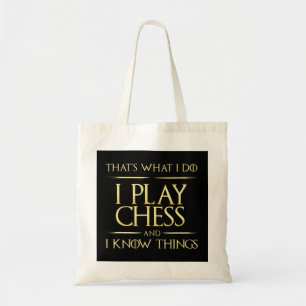 ik speel schaken en ik ken dingen die schaken tote bag