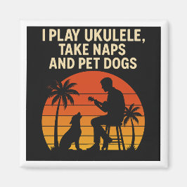 Ik speel ukulele - magneet