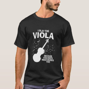 Ik speel viola Violinist die heroes met kerst nodi T-shirt