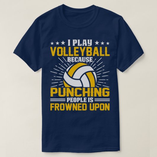 Ik speel volleybal omdat het straffen van mensen g t-shirt (Design voorkant)