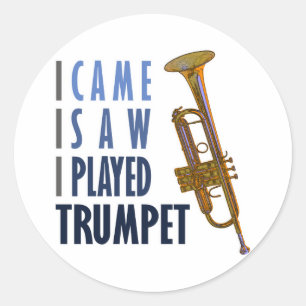 Ik speelde Trumpet Ronde Sticker