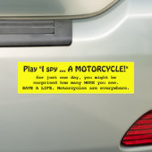 IK SPEL EEN MOTORCYCLUS BUMPERSTICKER (Op auto)