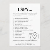 Ik spion bruiloft spel Capture de liefde foto scav Menu (Achterkant)