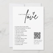 Ik spion bruiloft spel Capture The Love Photo Hunt Kaart (Voorkant)