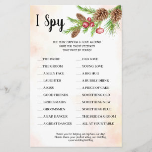 Ik spioneer kerstweduwenkaart flyer