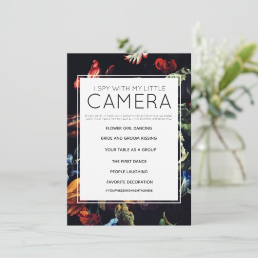 Ik Spioneer Met Mijn Kleine Camera Huwelijksgame Kaart (Staand voorkant)