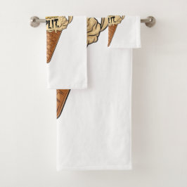 Ik spleet, schattig bananenijs bad handdoek