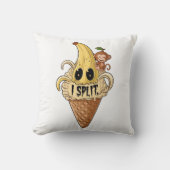 Ik spleet, schattige banaan ijskreet kussen (Voorkant)