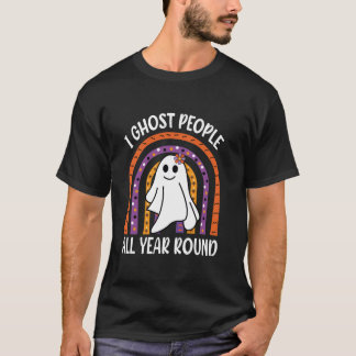 Ik spook mensen het hele jaar door Funny Rainbow G T-shirt