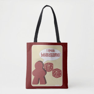 Ik spreek bordspel Fun Gamer Motto Draagtas