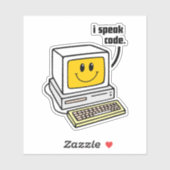 Ik spreek computercode sticker (Vel)
