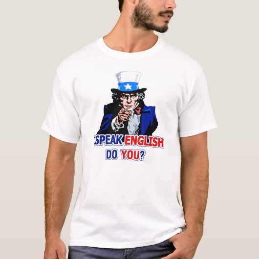 Ik spreek Engels Basic T Shirt (Voorkant)