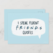 Ik spreek Fluent FRIENDS™ Quottes Briefkaart (Voorkant / Achterkant)