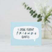 Ik spreek Fluent FRIENDS™ Quottes Briefkaart (Staand voorkant)