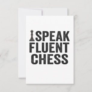 Ik spreek Fluent Funny Chess Player Checkmate Gift Bedankkaart