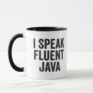 Ik spreek Fluent Java Funny Coding Geek Programmer Mok