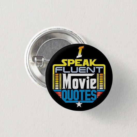 Ik spreek Fluent Movie Quottes Button (Voorkant /achterkant)