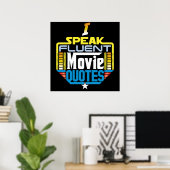 Ik spreek Fluent Movie Quottes Poster (Thuiskantoor)