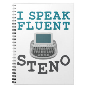 Ik spreek Fluent Steno Court Reporter Stenographer Notitieboek