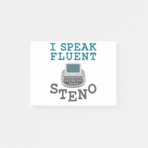 Ik spreek Fluent Steno Court Reporter Stenographer Post-it® Notes