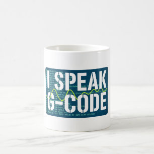 Ik spreek G-Code CNC Machinist Programmeur Grappig Koffiemok