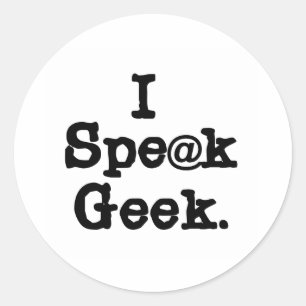 Ik spreek Geek Ronde Sticker