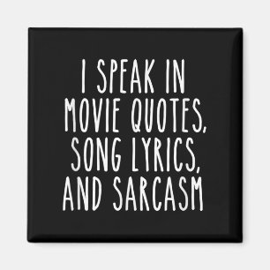Ik spreek in Movie Quotes Song Lyrics en Sarcasm F Magneet