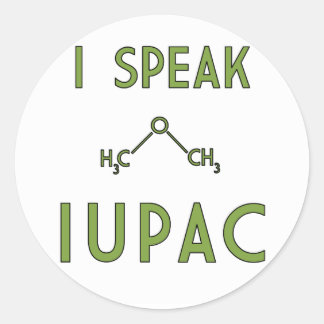 Ik spreek IUPAC-Sticker Ronde Sticker