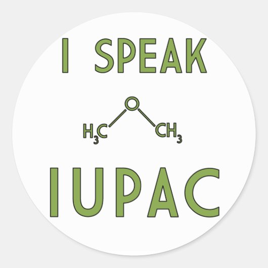 Ik spreek IUPAC-Sticker Ronde Sticker (Voorkant)