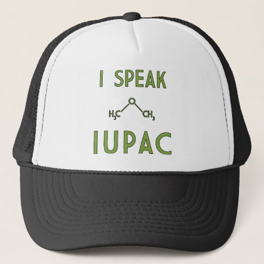 Ik spreek IUPAC Trucker Hat Trucker Pet (Voorkant)