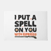 Ik spreek je uit met Espresso Funny Halloween Deurmat (Voorkant)