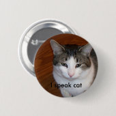 Ik spreek kat ronde button 5,7 cm (Voorkant /achterkant)