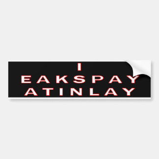 Ik spreek Latijn Bumpersticker