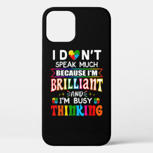 Ik spreek niet veel briljant autisme autistisch iPhone 12 pro hoesje