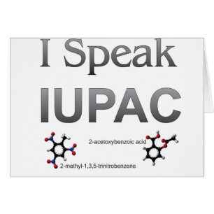 Ik spreek over IUPAC-chemische nomenclatuur