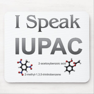 Ik spreek over IUPAC-chemische nomenclatuur Muismat