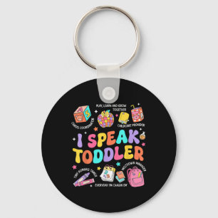 Ik spreek peuterjuf Prek terug naar school Happy Sleutelhanger